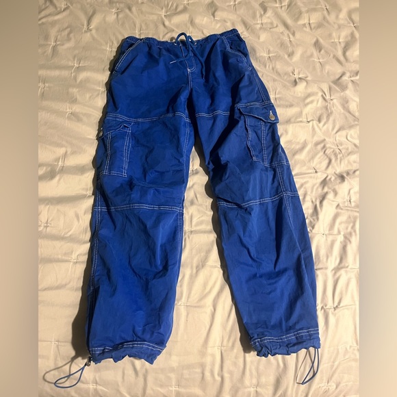Blue red and black garage baggy pants - Picture 3 of 6